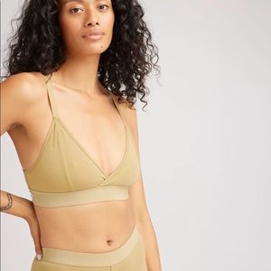 Richer Poorer Cotton Modal Classic Bralette in Fennel Seed Green